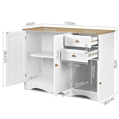 Buffest Sideboard Hallway Entrance Table - White - Free Shipping