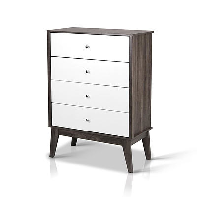 Artiss 4 Chest of Drawers Storage Cabinet - White - Brand new - Free Shipping