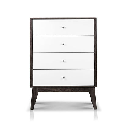 Artiss 4 Chest of Drawers Storage Cabinet - White - Brand new - Free Shipping