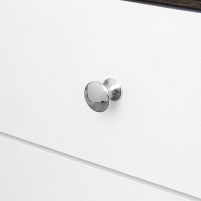 Bedside Table with Drawers - White & Dark Grey - Free Shipping