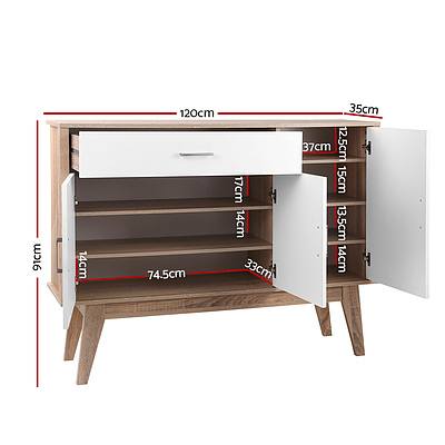 Artiss 26 Pairs Wooden Shoe Organiser Cabinet Storage Scandinavian - Free Shipping