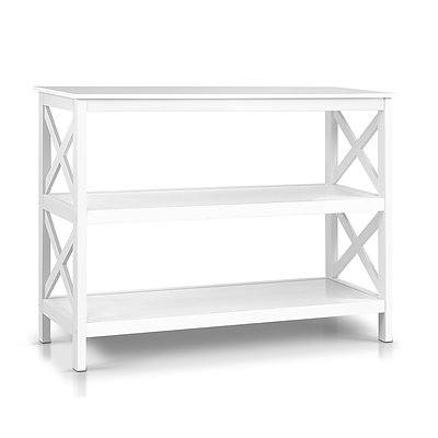 Wooden Storage Console Table - White - Free Shipping