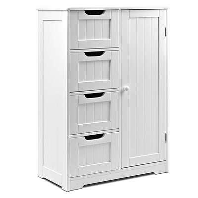 Bathroom Tallboy Storage Cabinet - White - Brand New - Free Shipping
