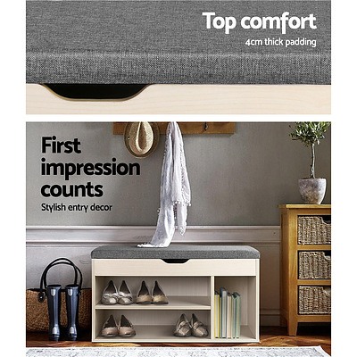 Wooden Shoe Organiser - Natural - Brand New - Free Shipping