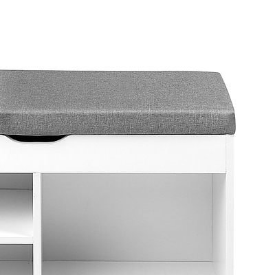 Wooden Shoe Rack Organiser - White - Free Shipping