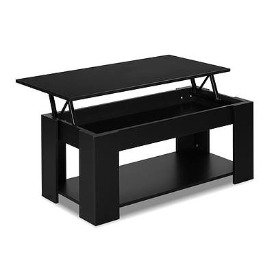 Lift Up Top Coffee Table Storage Shelf Black - Brand New - Free Shipping