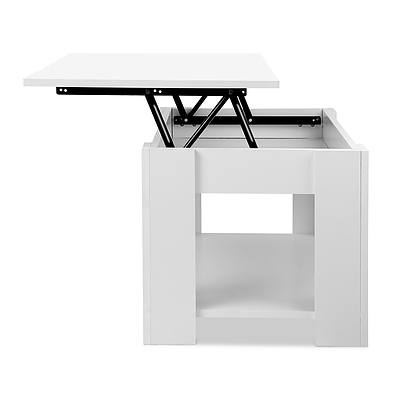 Lift Up Top Mechanical Coffee Table - White - Free Shipping