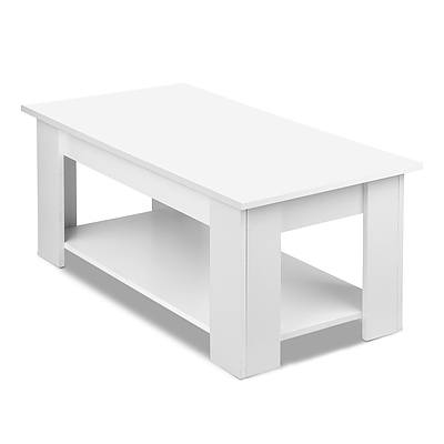 Lift Up Top Mechanical Coffee Table - White - Free Shipping