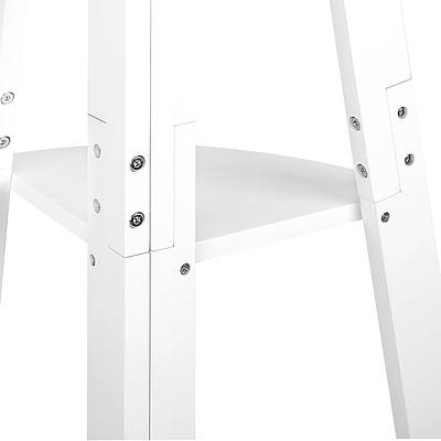 5 Tier Corner Ladder Bookshelf - White - Free Shipping