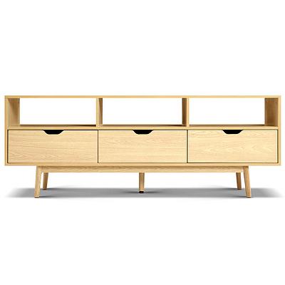 Wooden Scandinavian Entertainment Unit - Natural - Free Shipping