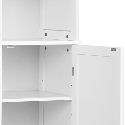 Bathroom Tallboy Storage Cabinet - White - Free Shipping