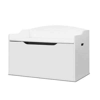Kids Toy Box Storage Cabinet Chest Blanket Children Clothes Organiser White - Brand New - Free Shipping