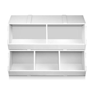 Kids Toy Storage Box - White
