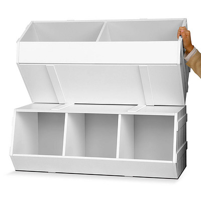 Kids Toy Storage Box - White