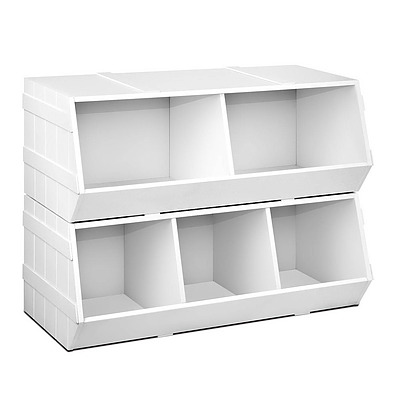 Kids Toy Storage Box - White