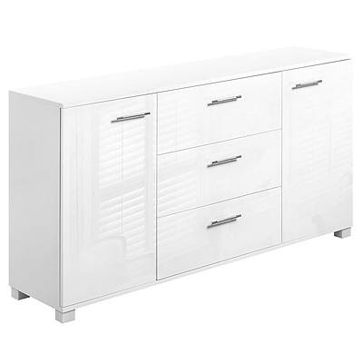 High Gloss Sideboard Storage Cabinet Cupboard - White - Brand New - Free Shipping