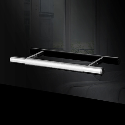 High Gloss Two Drawers Bedside Table - Black