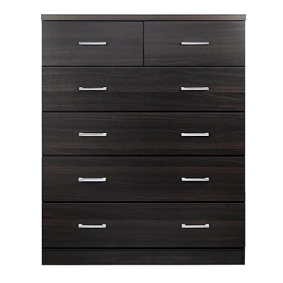 Tallboy 6 Drawers Storage Cabinet Walnut - Brand New - Free Shipping