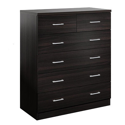 Tallboy 6 Drawers Storage Cabinet Walnut - Brand New - Free Shipping