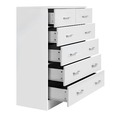 Tallboy 6 Drawers Storage Cabinet White - Brand New - Free Shipping