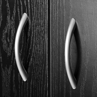 2 Doors Shoe Cabinet Storage Cupboard - Black - Free Shipping