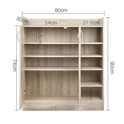 2 Doors Shoe Cabinet Storage -Wood - Brand New - Free Shipping