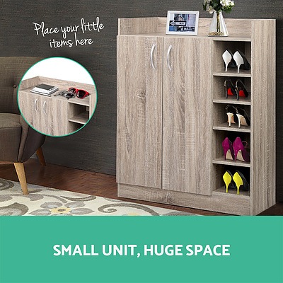 2 Doors Shoe Cabinet Storage -Wood - Brand New - Free Shipping