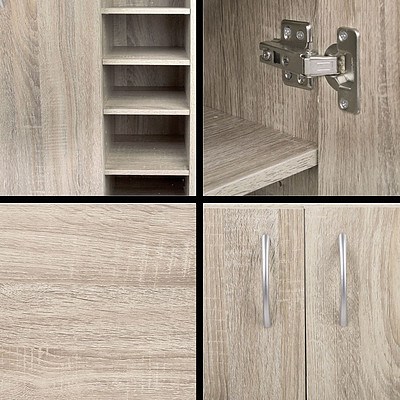 2 Doors Shoe Cabinet Storage -Wood - Brand New - Free Shipping