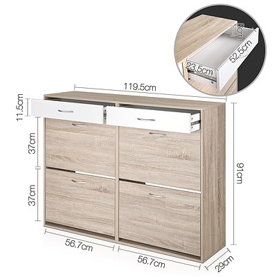 2 Tier Shoe Cabinet - Wood - Brand New - Free Shipping