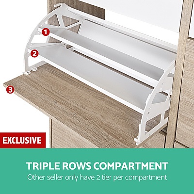 2 Tier Shoe Cabinet - Wood - Brand New - Free Shipping