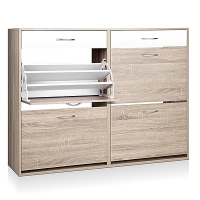 2 Tier Shoe Cabinet - Wood - Brand New - Free Shipping