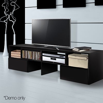 Entertainment Unit with Cabinets - Black - Free Shipping