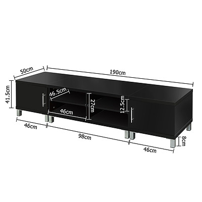 TV Stand Entertainment Unit Lowline Cabinet Drawer Black  - Brand New - Free Shipping