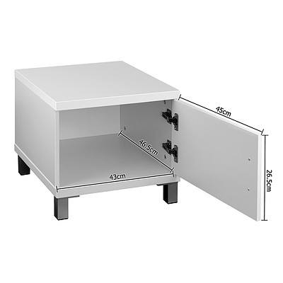 Entertainment Unit  with Cabinets - White - Free Shipping