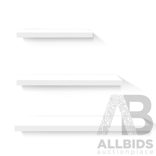 Artiss 3 Piece Floating Wall Shelves - White - Brand New - Free Shipping