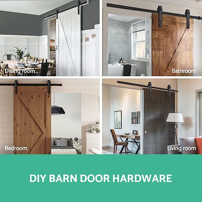 Sliding Barn Door Hardware - Black - Brand New - Free Shipping
