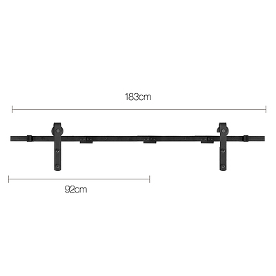 Sliding Barn Door Hardware - Black - Brand New - Free Shipping