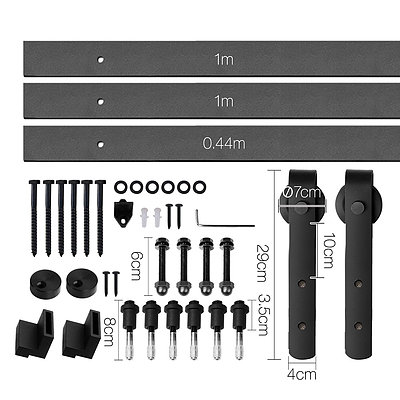 Sliding Barn Door Hardware - Black - Free Shipping