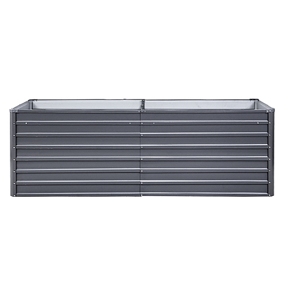 2PCS 120X80X77cm Galvanised Steel Raised Garden Bed Planter