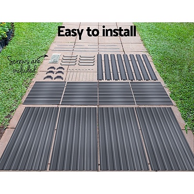 2PCS 120X80X77cm Galvanised Steel Raised Garden Bed Planter