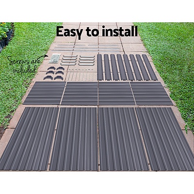 Galvanised Steel Raised Garden Bed Instant Planter 160 x 80 x 77cm Aluminium X2