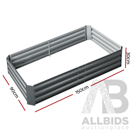 Garden Bed 2PCS 150X90X30CM Galvanised Steel Raised Planter - Brand New - Free Shipping