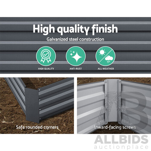 Garden Bed 2PCS 150X90X30CM Galvanised Steel Raised Planter - Brand New - Free Shipping