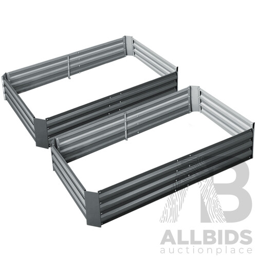 Garden Bed 2PCS 150X90X30CM Galvanised Steel Raised Planter - Brand New - Free Shipping