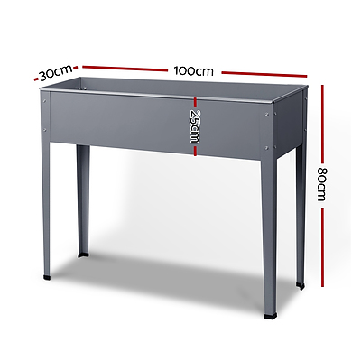 Garden Bed 100X80X30CM Galvanised Steel Raised Planter Standing Box - Brand New - Free Shipping
