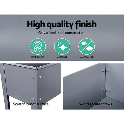 Garden Bed 100X80X30CM Galvanised Steel Raised Planter Standing Box - Brand New - Free Shipping