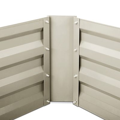 Set of 2 210cm x 90cm Raised Garden Bed - Cream