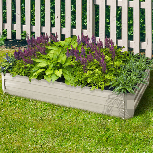 Set of 2 Galvanised Steel Garden Bed - Cream - Brand New - Free Shipping