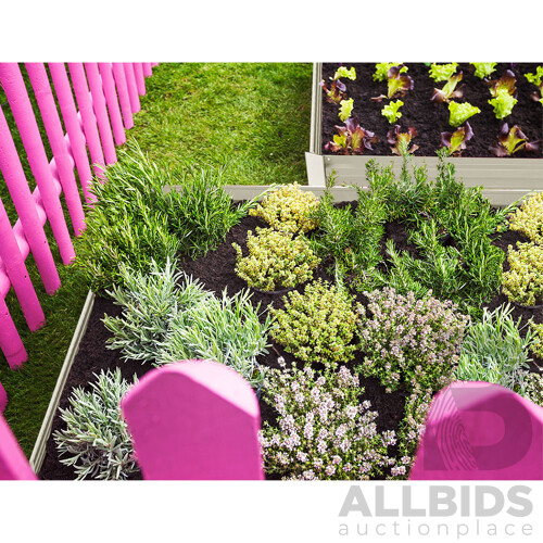 Set of 2 Galvanised Steel Garden Bed - Cream - Brand New - Free Shipping