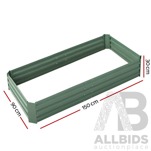 Set of 2 Galvanised Steel Garden Bed - Green - Brand New - Free Shipping